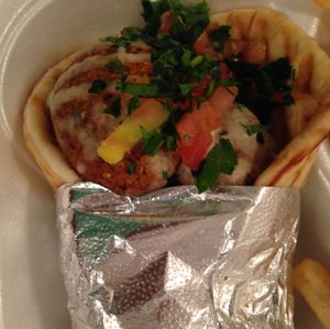 falafel pita at Pita Corner in Lawrenceville
