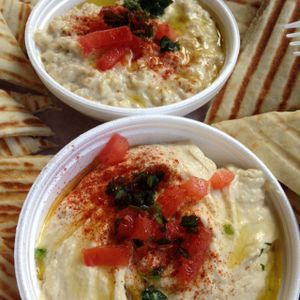 baba and hummus  at Pita Corner in Lawrenceville