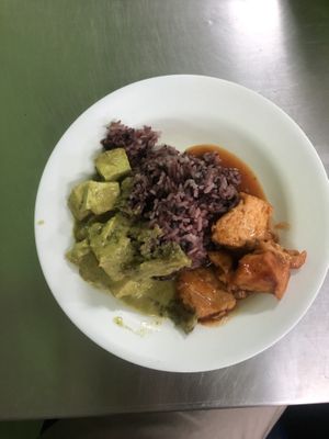 rice + sides  at Jiya Chai in Phuket