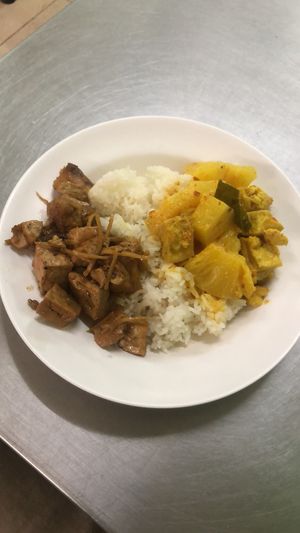 rice + sides  at Jiya Chai in Phuket