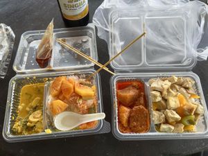 This plus a bag of appetizers was about 3 US dollars   at Jiya Chai in Phuket