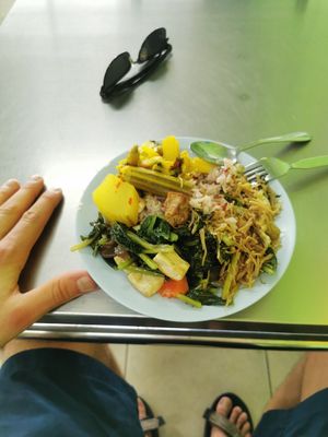Vegetables and rice at Jiya Chai in Phuket