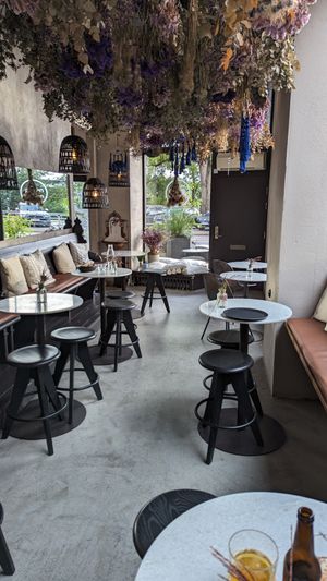 Thoughtful and creative decor with outside terrace at The Green Queen in Stockholm