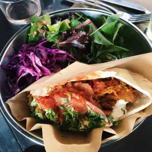 Vegme kebab in pita (vegan) at The Green Queen in Stockholm