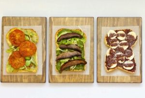 avocado smash toast, portobello mushroom, banana nut toast at The Cold Pressery in Mississauga