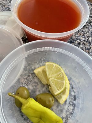 Bloody Mary deconstructed  at Black Water Bar in Portland