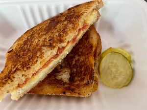 Grilled cheese w/tomato  at Black Water Bar in Portland