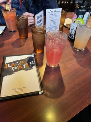 Left to right: Bloody Moses, Grave 45, Red Baron  at Black Water Bar in Portland