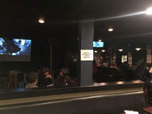 The bar and inside at Black Water Bar in Portland