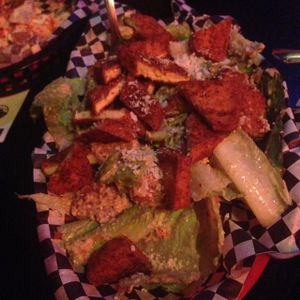chicken caeser  at Black Water Bar in Portland