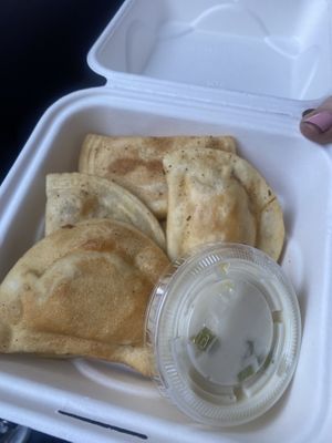 Pierogies  at Black Water Bar in Portland