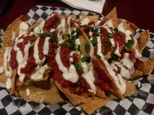 "Plain" nachos at Black Water Bar in Portland