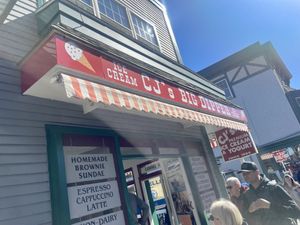 Exterior - not really stroller or wheelchair friendly as there are steps leading into it   at CJ's Big Dipper in Bar Harbor