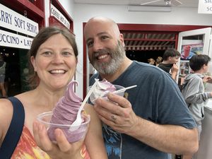 Soft serve   at CJ's Big Dipper in Bar Harbor
