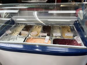 Vegan flavours   at CJ's Big Dipper in Bar Harbor