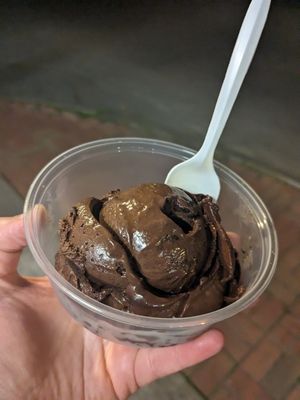 Chocolate Oreo (soy based) at CJ's Big Dipper in Bar Harbor