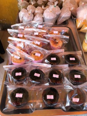 vegan chocolate cakes 
vegan muffins
15 baht each at June Vegetarian Restaurant - Maybe closed in Phuket