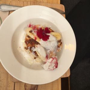 vegan pancakes at Cafe Mimosa in Takapuna