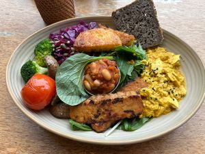 big breakfast  at Cafe Mimosa in Takapuna