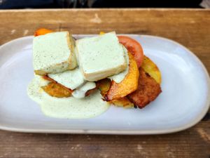 Vegan Eggs Benedict at Cafe Mimosa in Takapuna