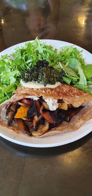 Yummy crepe at Cafe Mimosa in Takapuna