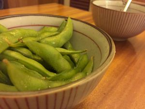 Green Soy Bean at Ogawa Japanese Cafe in Diamond Creek