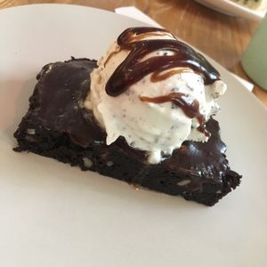 brownie and mint ice cream... amazing! at Happy Buddha - Pop-Up in Shanghai