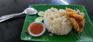 Chicken rice at Blue Boy Vegetarian Food Centre in Kuala Lumpur
