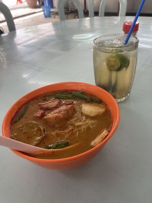 Curry laksa   at Blue Boy Vegetarian Food Centre in Kuala Lumpur