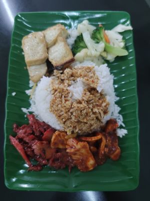 Buffet at Blue Boy Vegetarian Food Centre in Kuala Lumpur