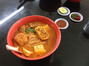 Curry Mee at Blue Boy Vegetarian Food Centre in Kuala Lumpur