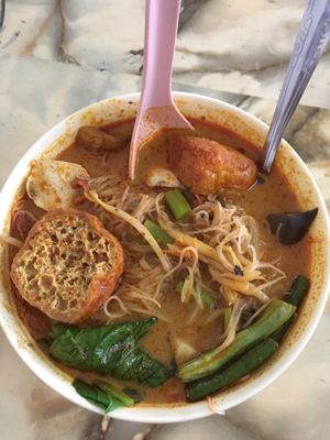 Laksa  at Blue Boy Vegetarian Food Centre in Kuala Lumpur