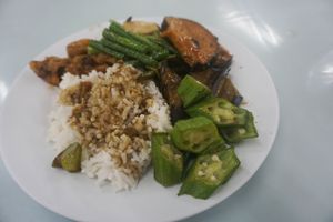 food at Blue Boy Vegetarian Food Centre in Kuala Lumpur