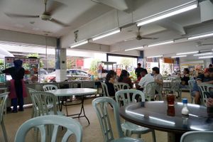 inside at Blue Boy Vegetarian Food Centre in Kuala Lumpur