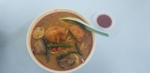 Curry Laksa! at Blue Boy Vegetarian Food Centre in Kuala Lumpur