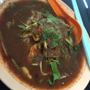 Adam laksa at Blue Boy Vegetarian Food Centre in Kuala Lumpur