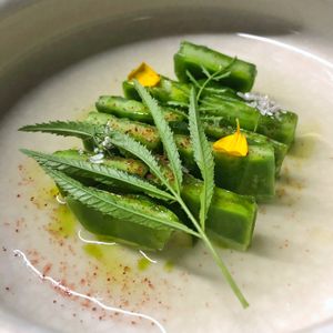 Cerviche of Cactus & Zucchini  at Farm Spirit - Pop Up in Portland