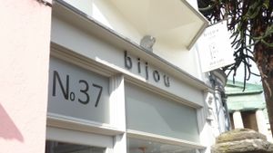 Shopfront at Bijou Deli Cafe in Brecon