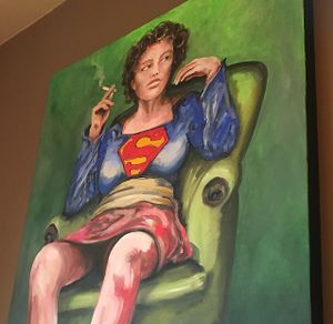 wall art at The Green HeART Cafe  in Newquay