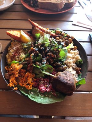 Lots of elements at The Green HeART Cafe  in Newquay