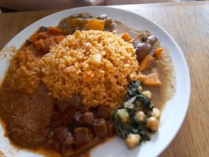 rainbow dish at Café VIVAVE in Freiburg