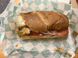 Vegan chicken tikka sub  at Pizza & Sub Stop in Lowell