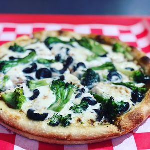 Exotic Pesto Pizza at Pizza & Sub Stop in Lowell