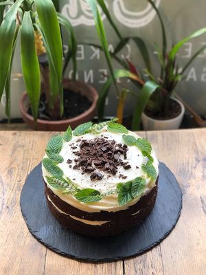 Choc mint cake at Sala Cafe & Bar in Colchester