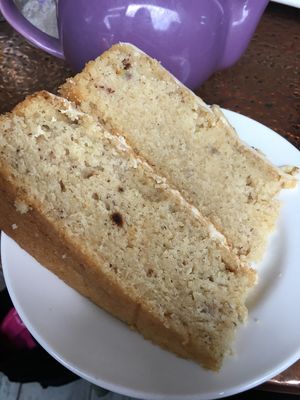 Chocolate chip banana caramel cake at Sala Cafe & Bar in Colchester