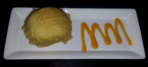 Fried vegan ice cream at Zhu's Vegan Kitchen in Arlington