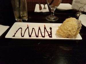 Fried Chocolate Ice Cream at Zhu's Vegan Kitchen in Arlington