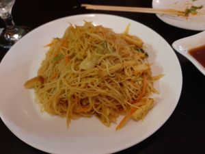Singapore noodle at Zhu's Vegan Kitchen in Arlington