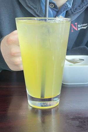 Passion fruit lemonade  at Zhu's Vegan Kitchen in Arlington