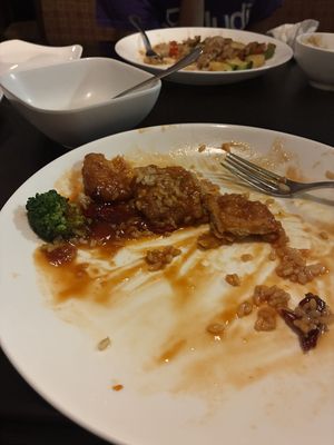 General Tso’s broccoli and seitan  at Zhu's Vegan Kitchen in Arlington